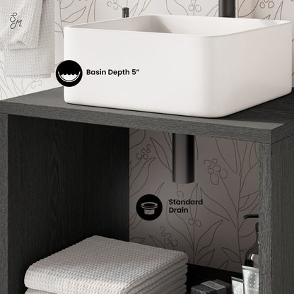 Concorde 24'' Wall-Hung Vanity In Black