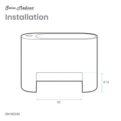 Terre 17.5" Right Side Faucet Wall-Mount Bathroom Sink in White