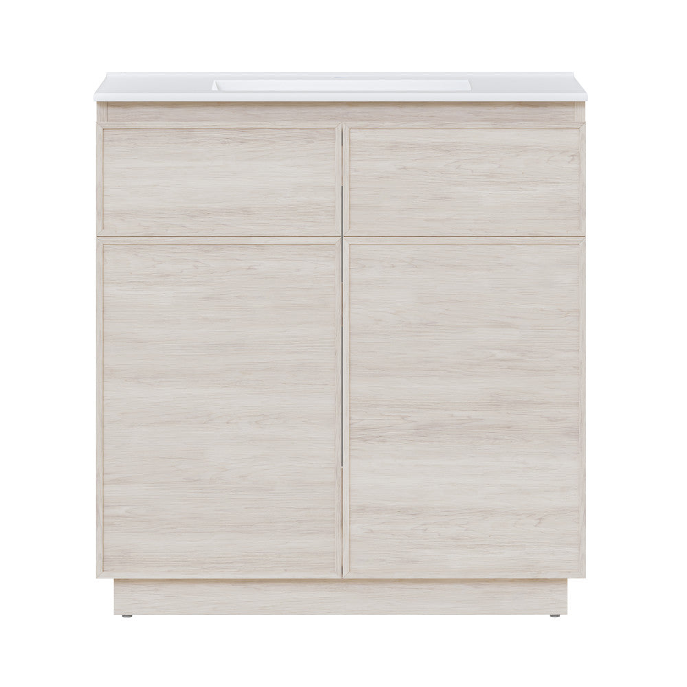 St. Tropez 36" Freestanding Bathroom Vanity in White Oak with Sink Top
