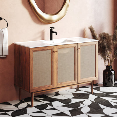 Classe 48" Freestanding Bathroom Vanity in Golden Oak with Sink Top