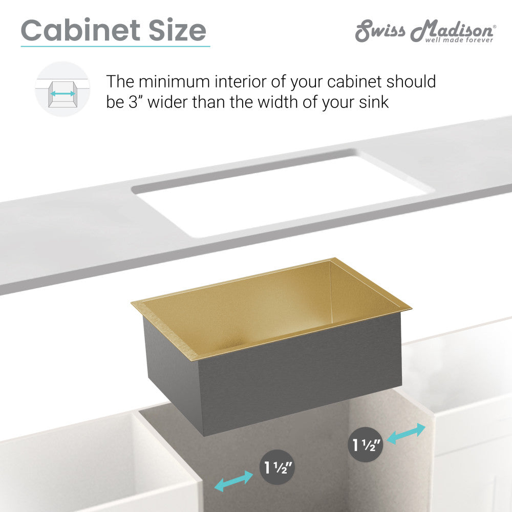 Tourner 27 x 19 Stainless Steel, Single Basin, Undermount Kitchen
