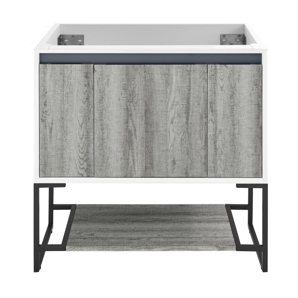 Marseille 36" Bathroom Vanity in Oak - Cabinet Only