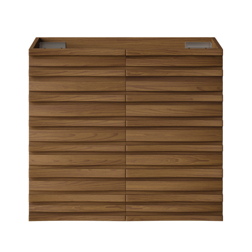 Cascade 24" Wall-Mounted Bathroom Vanity Cabinet without Top in Brown Oak
