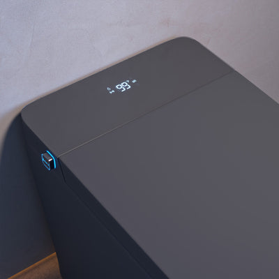 Concorde One Piece Smart Toilet 1.28 GPF in Matte Gray with Heated Bidet, Air Drying, Night Light, Foot Sensor