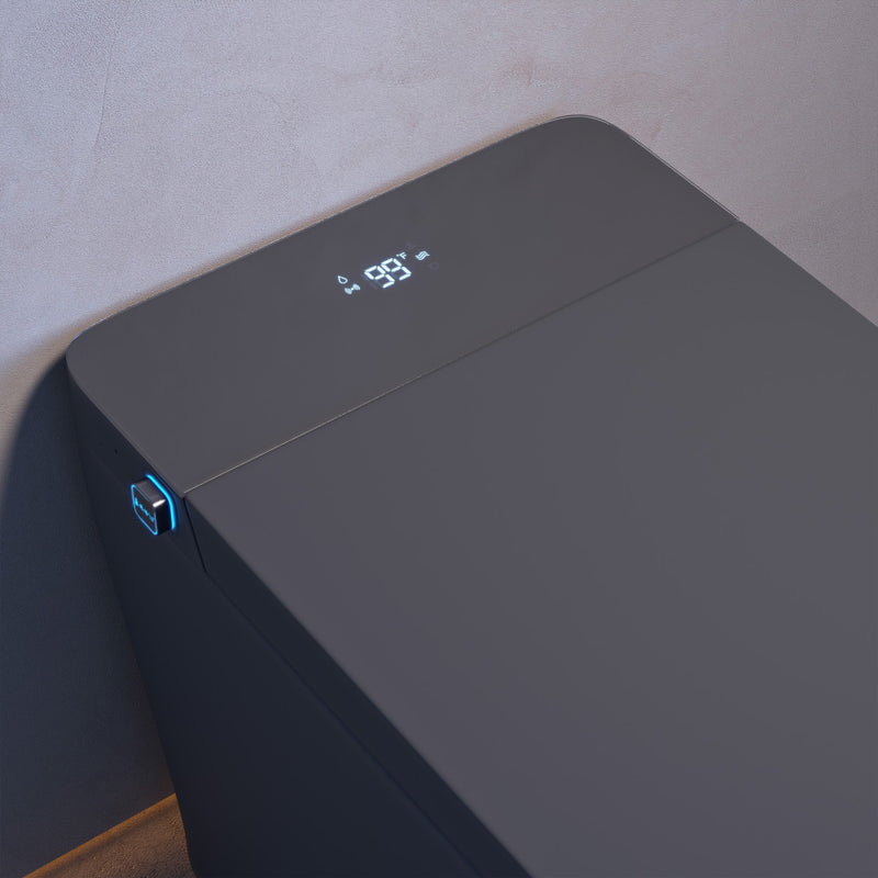 Concorde One Piece Smart Toilet 1.28 GPF in Matte Gray with Heated Bidet, Air Drying, Night Light, Foot Sensor