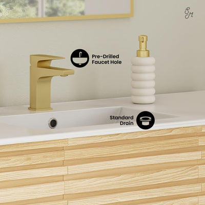 Cascade 48'' Bathroom Vanity in Natural Oak