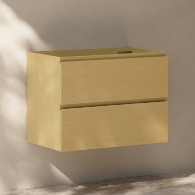 Liberte 30" Wall-Mounted Bathroom Vanity Cabinet without Top in Natural Oak