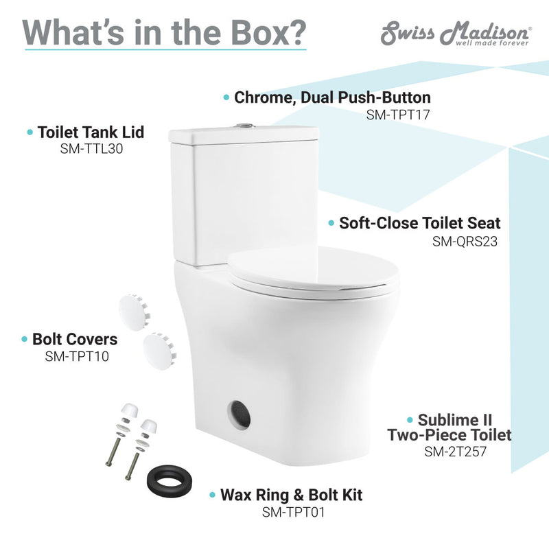 Sublime II Two-Piece Round Toilet Dual-Flush 0.8/1.28 gpf