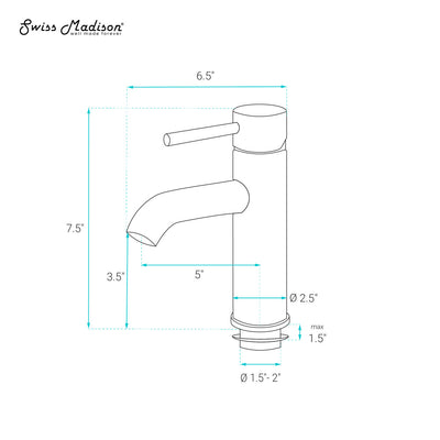 Ivy Single Hole, Single-Handle, Bathroom Faucet in Chrome