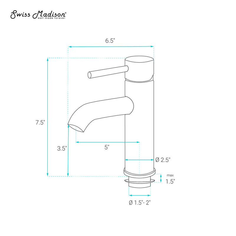 Ivy Single Hole, Single-Handle, Bathroom Faucet in Chrome