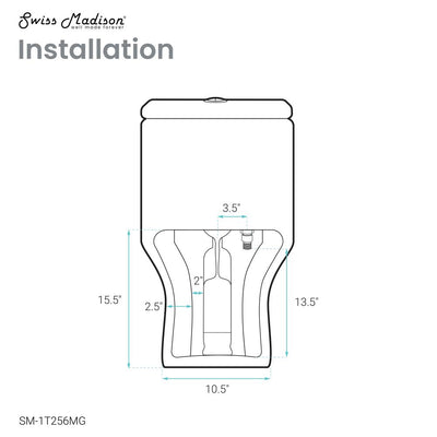 Carre One-Piece Square Toilet Dual-Flush in Matte Grey1.1/1.6 gpf