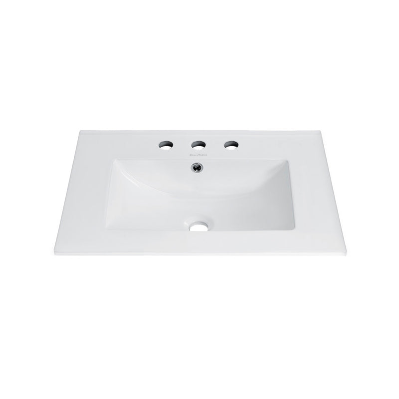 24" Ceramic Vanity Top with 8" Widespread Faucet Holes