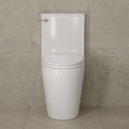 Carlton Belmont Semi-Skirted Two-Piece 12" Rough-in 1.28 GPF Left-Hand Flush Elongated Toilet in Glossy White