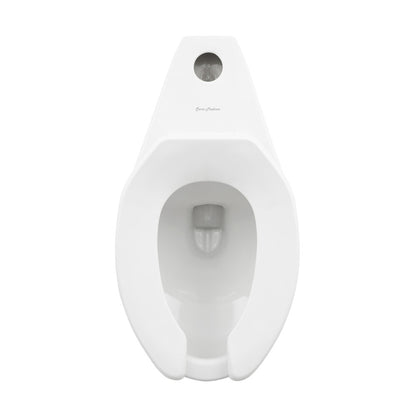 Sirene Floor-Mounted Commercial Elongated Top Flush Spud Flushometer Toilet Bowl