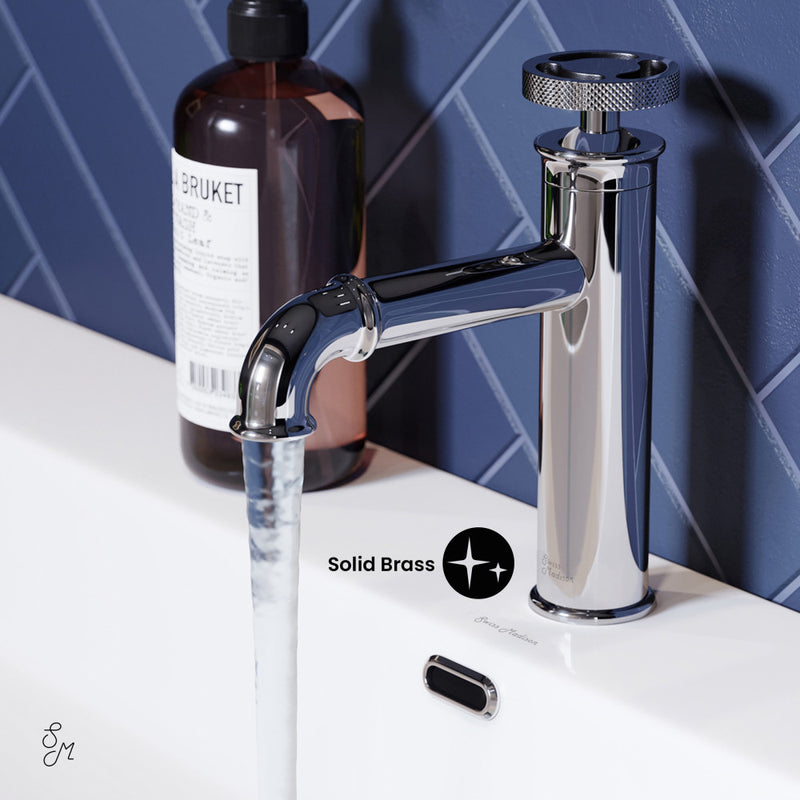 Avallon Single Hole, Single-Handle Wheel, Bathroom Faucet in Chrome