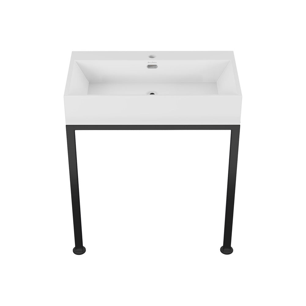 Concorde 30" Rectangle Console Sink with Matte Black Legs