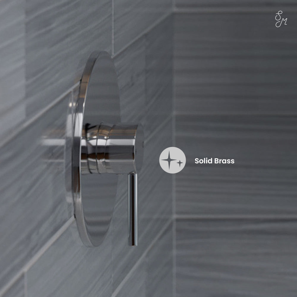 Ivy Single-Handle 1 Spray 8" Wall Mounted Fixed Shower Head in Chrome (Valve Included)