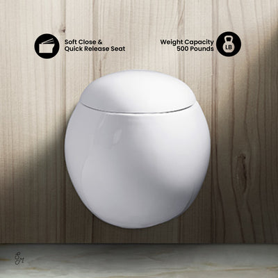 Plaisir Wall-Hung Elongated Toilet Bowl