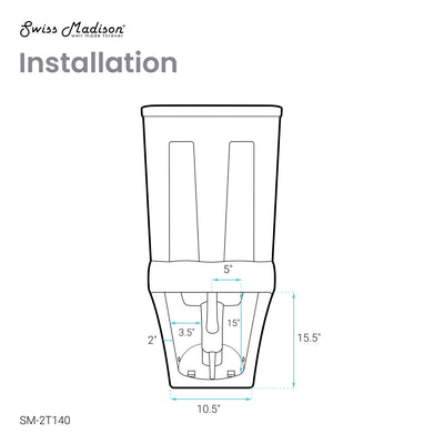 Lune Two-Piece Elongated Toilet Dual-Flush 1.1/1.6 gpf