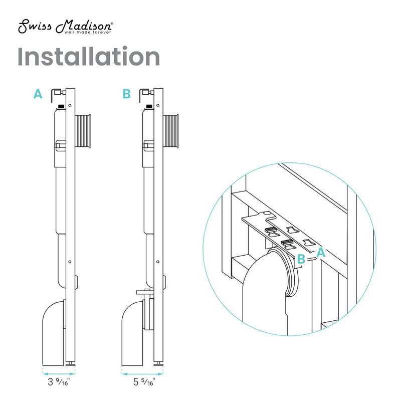 Fantome M 2x4 Concealed In-Wall Toilet Tank Carrier System