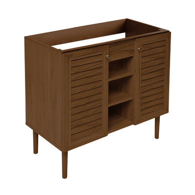 Bron 36" Freestanding Bathroom Vanity Cabinet without Top in Brown Oak