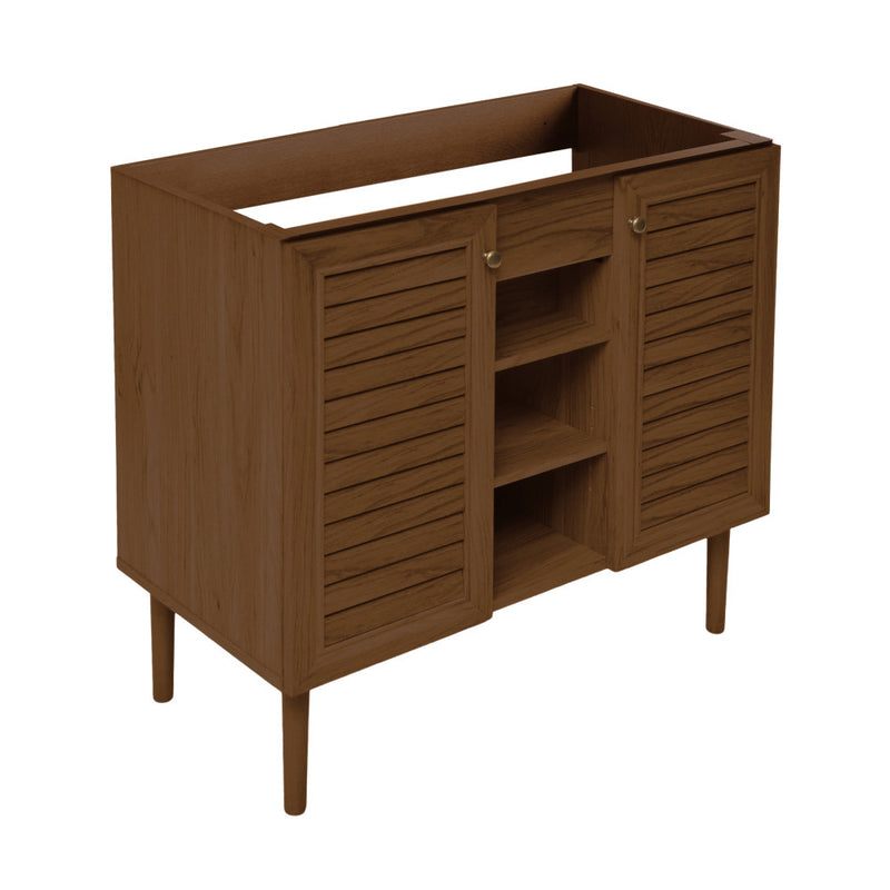 Bron 36" Freestanding Bathroom Vanity Cabinet without Top in Brown Oak