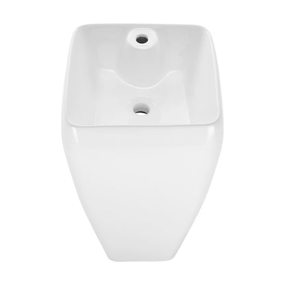 Carre One Piece Pedestal Sink
