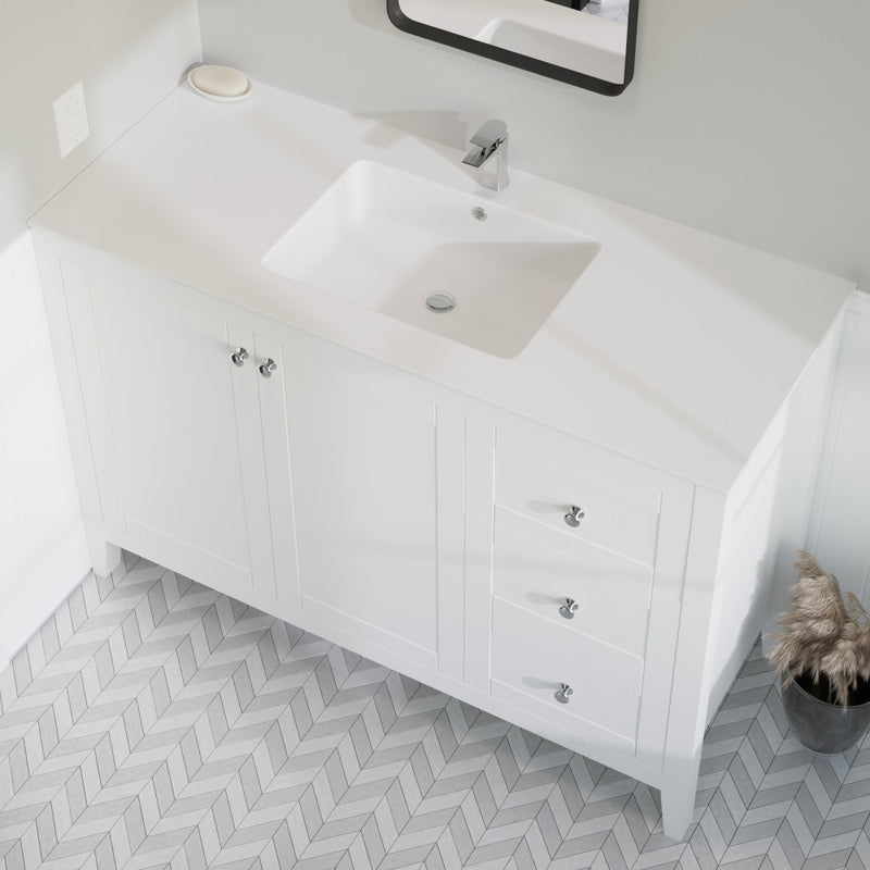 Voltaire 49 Vanity Top Sink with Single Faucet Hole