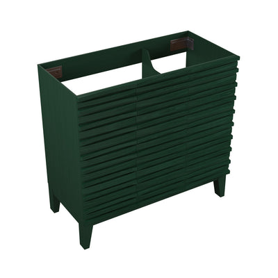Cascade 36" Freestanding Bathroom Vanity Cabinet without Top in Green Oak