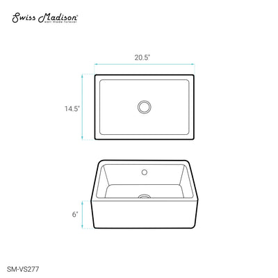 Voltaire 17 Rectangle Ceramic Vessel Sink