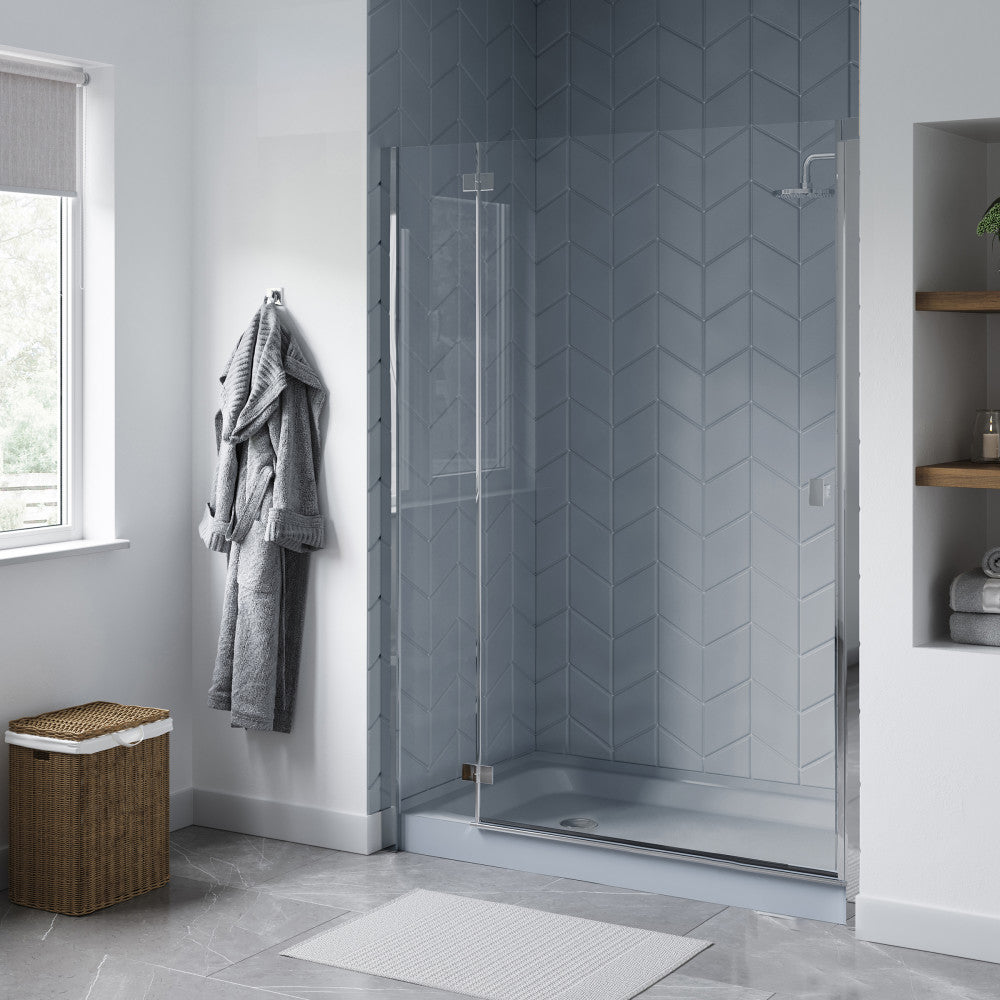 Voltaire 60" x 32" Single-Threshold, Left-Hand Drain, Shower Base in Gray