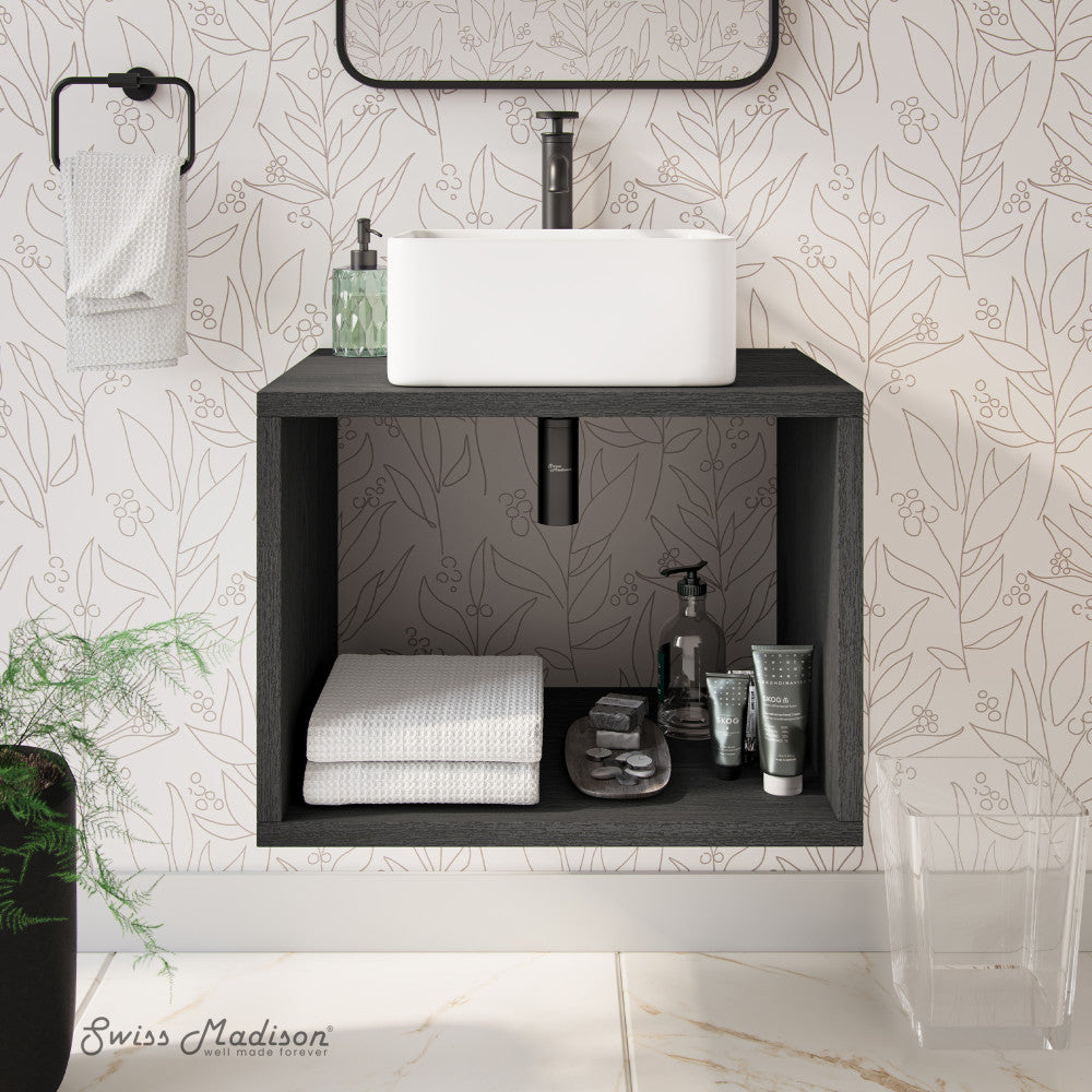 Concorde 24'' Wall-Hung Vanity In Black