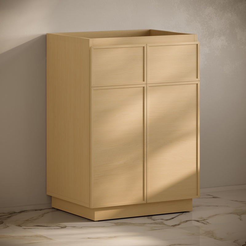 St. Tropez 24" Freestanding Bathroom Vanity Cabinet without Top in Natural Oak