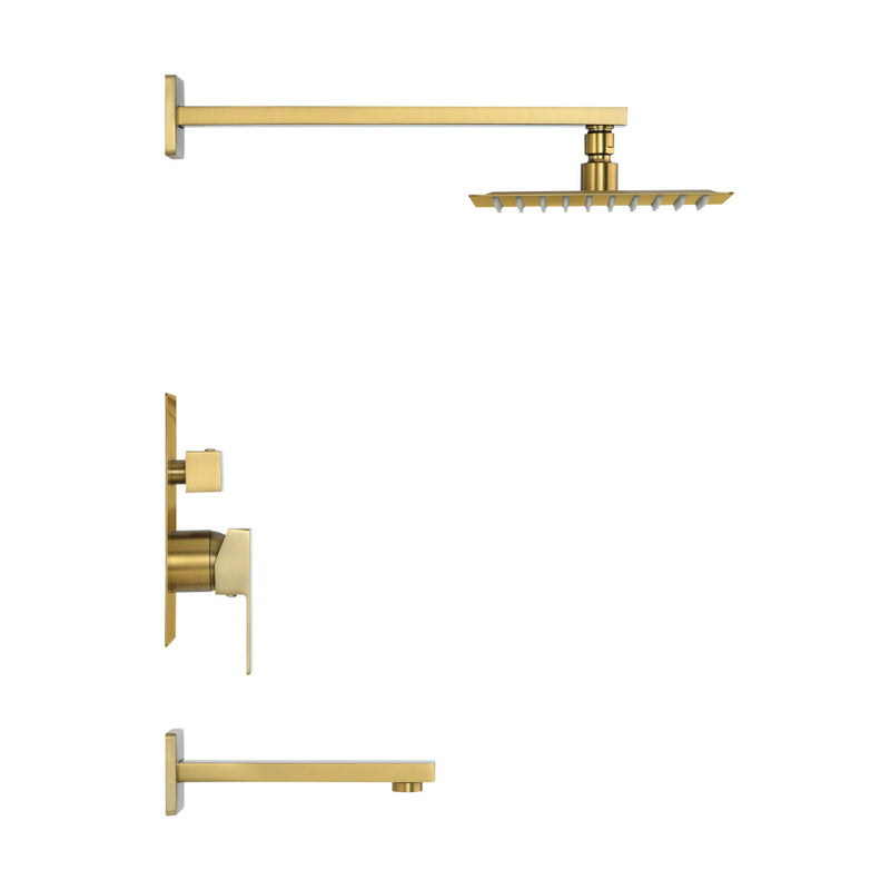 Concorde Single-Handle 1-Spray Tub and Shower Faucet in Brushed Gold (Valve Included)