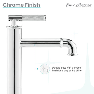 Avallon Single Hole, Single-Handle Sleek, High Arc Bathroom Faucet in Chrome