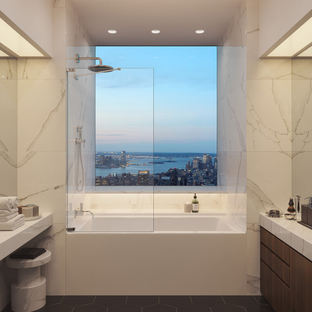 Voltaire 60 x 30 Skirted Left Drain Soaking Apron Bathtub in Glossy White with Integrated Overflow, Drain Included
