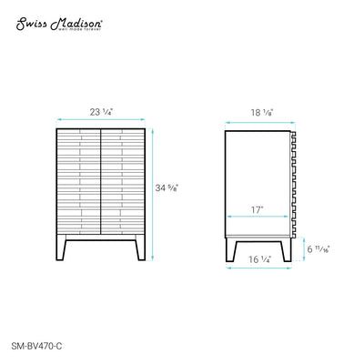 Cascade 24" Bathroom Vanity in Natural Oak - Cabinet