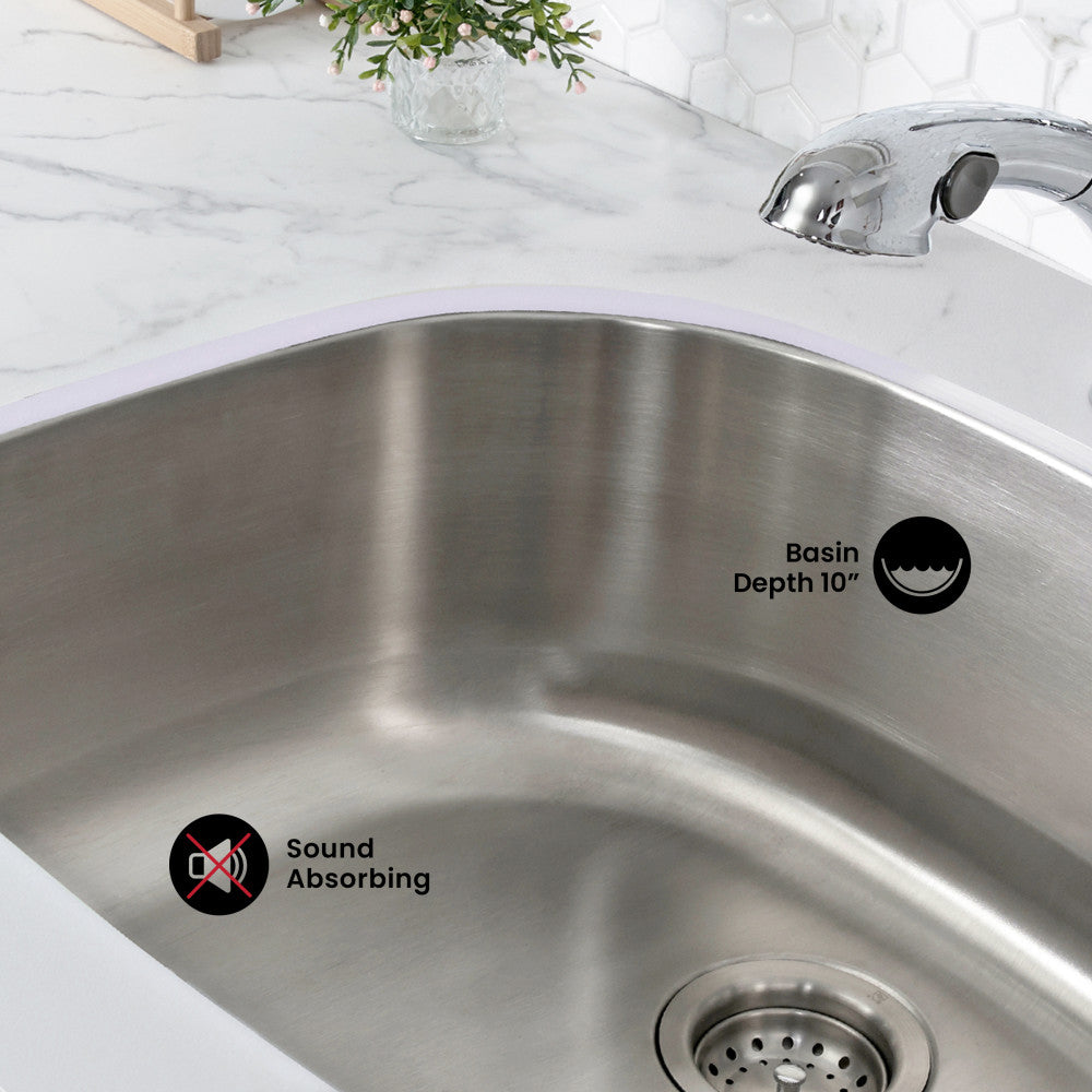 Toulouse 23 5/8 x 21 Stainless Steel, Single Basin, Undermount Kitchen Sink
