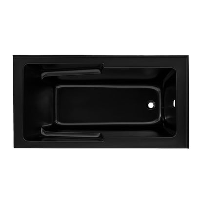Voltaire 60 x 32 Right Drain Soaking Alcove Corner Apron Bathtub in Matte Black