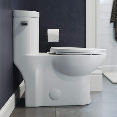 Sublime One-Piece Elongated Left Side Flush Handle Toilet 1.28 gpf