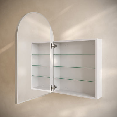Porte 20 x 30 Arched Recessed/Wall Mount Medicine Cabinet with Mirror in Chrome
