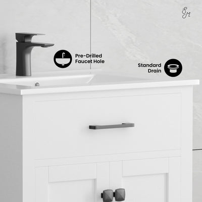 Burdon 24" Bathroom Vanity in White