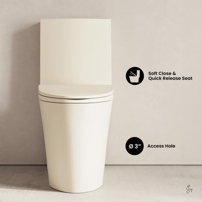 St. Tropez One-Piece 12" Rough-in 1.1/1.6 GPF Dual Flush Elongated ADA Toilet in Matte Bisque