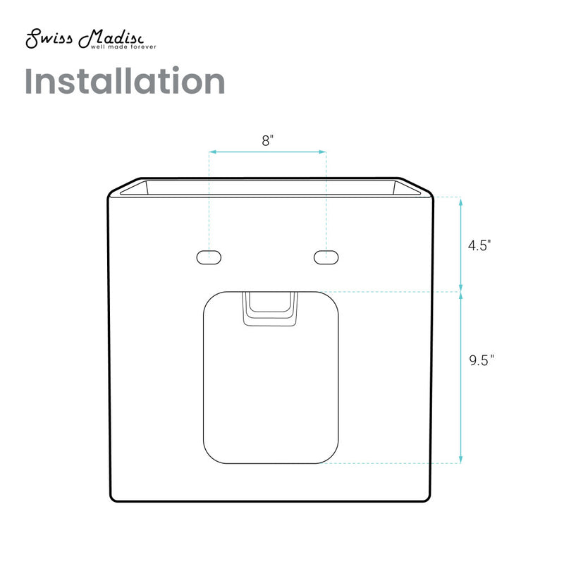 Pur 16.5" Square Wall-Mount Bathroom Sink