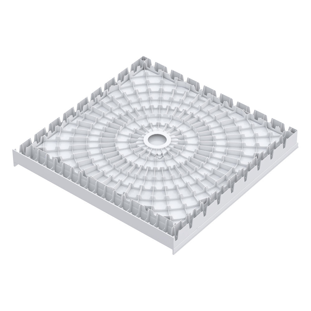 Marquette 36 x 36 Shower Pan Base with Center Drain in Glossy White
