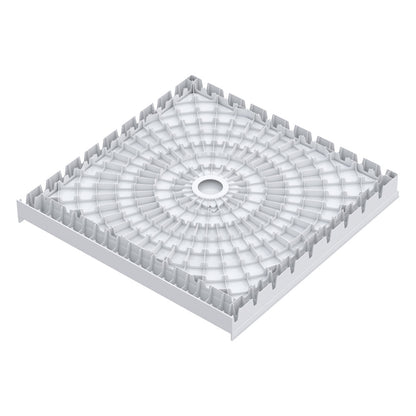 Marquette 36 x 36 Shower Pan Base with Center Drain in Glossy White
