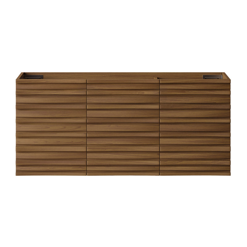 Cascade 48" Wall-Mounted Bathroom Vanity Cabinet without Top in Brown Oak