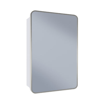 Pierre 20 x 30 Rectangle Recessed/Wall Mount Medicine Cabinet with Mirror in Polished Chrome