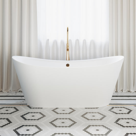 Ivy 67" Double Slipper Freestanding Bathtub
