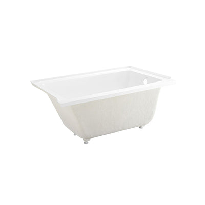 Voltaire 54 x 30 Right Drain Soaking Alcove Bathtub in Glossy White